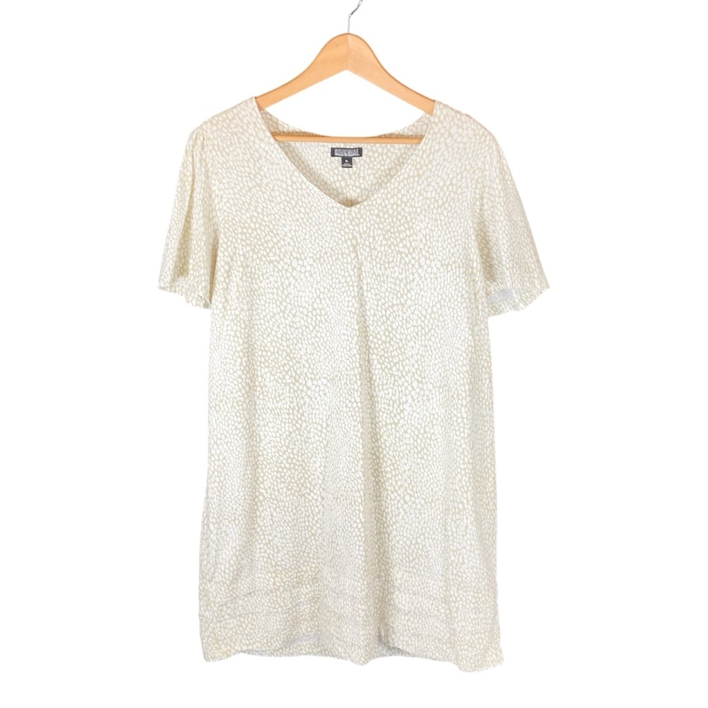 Nicole Miller Cream Short Sleeve Mini Dress